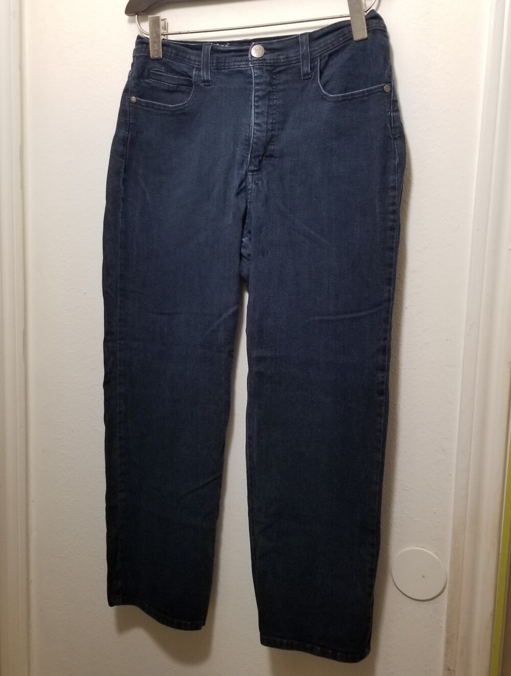 Lee Women's Size 12P Dark Blue Petite Straight Leg Jeans